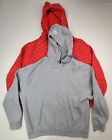 Nike Hoodies Lot Mens XL All Over Print Long Sleeve Embroidered Hood Red Gray