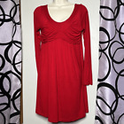 Twenty One Ruched Long Sleeve Knit Babydoll Dress With Empire Waist