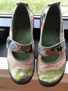 KEEN Harvest 5495-SWIR Green Floral Mary Jane Sandal Shoes Womens US 6.5 Or 37