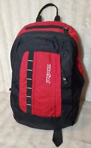 Jansport Unisex Backpack Hiking, Travel, School Black & Red 19 X 13 Adj.