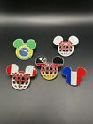 Disney trading pins Countries Flags Lot Of 5 Brazil Canada Japan Germany France