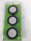 Commercial Electric 3-LED Puck Lights Soft White 3-pack Battery Operated,2 Packs