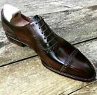 New Handmade Real Leather Brown Formal Oxford Cap Toe Formal Dress Shoes For Men