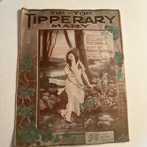 New ListingAntique Irish Sheet Music Tip-Top Tipperary Mary 1914 Beautiful Artwork