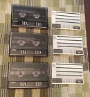 3 Used TDK MA 110 Clean Blank Audio Cassette Type IV METAL  Stickers Nice