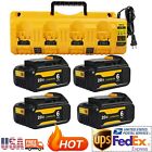 Power Station DCB104 for Dewalt 20V Replacement Battery Charger+4x6.0Ah Battery