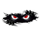 Monster Evil Eyes Car Helmet Sticker Decal Funny DIY Decoration Accessories 3Pcs (For: More than one vehicle)