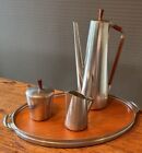 Royal Holland Pewter Daalderop Mid-Century Coffee Set Creamer Sugar Lids Tray