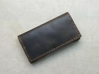 Dark Green Handmade Leather Tobacco Pouch Handcrafted Rolling Cigarettes Case