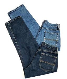 Lot Of 2 Bailey's PT Relaxed Fit Blue Denim Dark Wash Worwear Jeans Men's 34x30