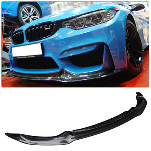 For 15+ BMW F80 M3 F82 F83 M4 V Style Carbon Fiber Front Bumper Lip Chin Spoiler (For: 2018 BMW)