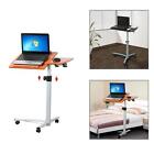Over The Bed Table With Rolling Wheels Adjustable Hospital Home Laptop Desk Tray