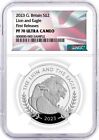 2023 £2 Great Britain 1oz Silver Lion and Eagle NGC PF70 UCAM First Releases