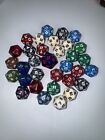 Mixed lot 33 MTG Spindown Dice Life Counter D20 Dice 20 Sided RPG 1 Over Sized