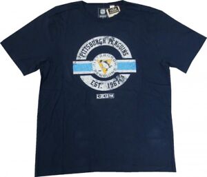 Pittsburgh Penguins CCM NHL Team Classics Applique Blue T-Shirt