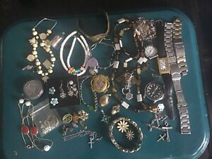 Large Jewelry Mixed Lot Vintage To Modern Unsearched Untested Craft Repair Wear