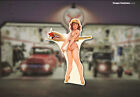 WW2 Pilot Girl Pinup Water Slide Decal Pickup Flathead Hot Rod Ford v8 40s sexy
