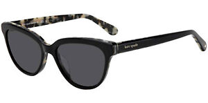 Kate Spade Cayenne Polarized Women's Black Cat Eye Sunglasses - 0807 M9