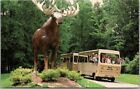 1970s FORT MILL South Carolina Postcard HERITAGE USA Tram Bus / Moose Mascot PTL
