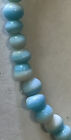 Vintage Lampwork 4mm Light blue and white beads 103 handmade glass beads