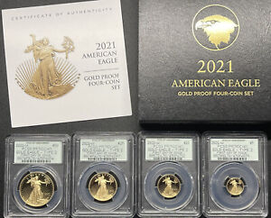 2021 Gold Eagle Proof Set **Type 2** PCGS PR70DCAM First Day of Issue