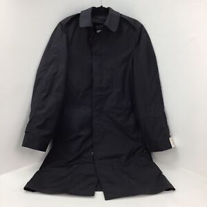 US MILITARY STYLE BLACK TRENCH COAT REMOVABLE LINER NSN 8405-01-220-2544 SZ 34L