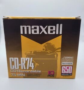 Maxell CD-R74 650MB 74 Min. Writable CD Recordable 10 Pack New
