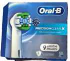 Oral-B Precision Clean Electric Toothbrush Refill Replacement Heads, 9 Count