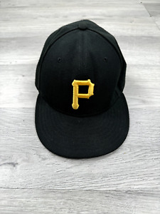 New ListingPittsburgh Pirates Hat Cap Black Fitted 7 1/2 New Era 59Fifty Men's MLB Baseball