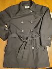 Women's Black  London Fog Trench Coat Belted  Double Breasted Size Medium