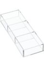 Acrylic Drawer Organizer 3 Section Clear Makeup Tray Organizer for Drawer