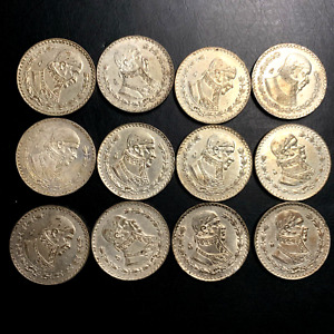 1958-1967 🌞 Mexico Un Peso 🌞Silver AU Coin Jose Morelos