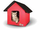 Red Collapsible Indoor/Outdoor Pet/Cat House - Heated and Standard - NWOB