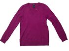 Magaschoni Women's Cashmere V-Neck Sweater Mulberry