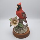 New ListingVintage Andrea by Sadek Red Cardinal #8627 Bird Figurine with Wood Base Japan