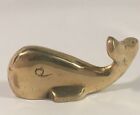 Vintage Small Gold Whale Solid Brass Sculpture Statue Figurine Paperweight 3