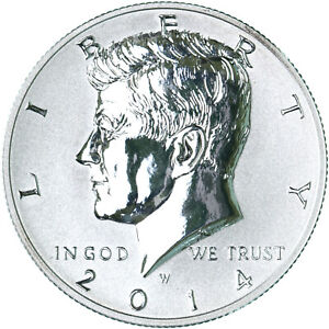 2014 W Kennedy Half Dollar 50th Gem Reverse Proof 90% Silver See Pics Q551