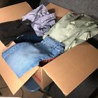 Wholesale Lot of 200 Mixed Clothing Men's, Womens, Kids Shirts Shorts Jeans