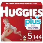 Huggies Little Movers  Baby Diapers, Size 5: 27lbs and up, 144 Count  CWS