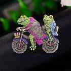 Funny Cycling Frog Brooch Creative Toad Pin Vintage Animal Brooches Accessories