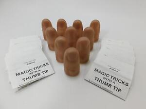 10x Adams Thumb Tips Magic Trick Includes Instructions NOS Vintage NEW