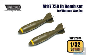 WPD32074 1:32 Wolfpack M117 750lb Bomb Set 2pcs (for Vietnam War era)