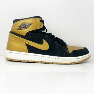 Nike Mens Air Jordan 1 High 332550-026 Black Basketball Shoes Sneakers Size 11.5
