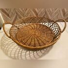 Large Brown Vintage Rattan Basket [Item 605]