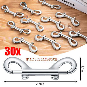 Snap Hook Clips Double End Single Key Ring Steel Metal Diving Dog Leads Chain