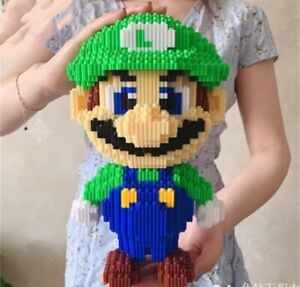 Super Mario Bros Luigi Magic Blocks Set 4550Pcs 3D DIY Building Blocks Game Gift