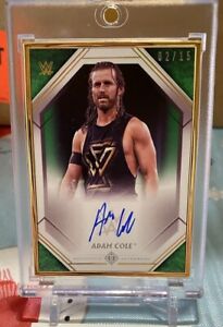 2021 Topps WWE Transcendent Auto ADAM COLE Gold Framed AUTOGRAPH /15 Green