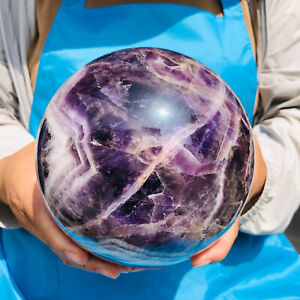 New Listing8.93LB Natural Dream Amethyst Quartz Crystal Sphere Ball Healing
