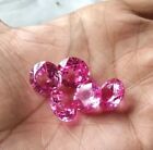 1.30MM Round Cut Simulated Pink Sapphire Super Quality Loose Gemstone 10 Pcs Lot