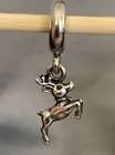 Authentic Pandora Sterling Silver Reindeer Christmas Dangle Charm 791194 NEW